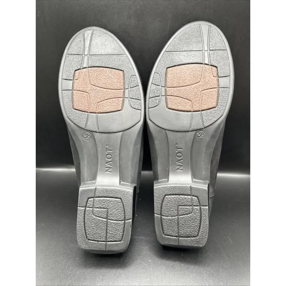 NAOT Women’s 7.5 Lodos Dressy Black Slip-On Leather Mules Women's EU 38